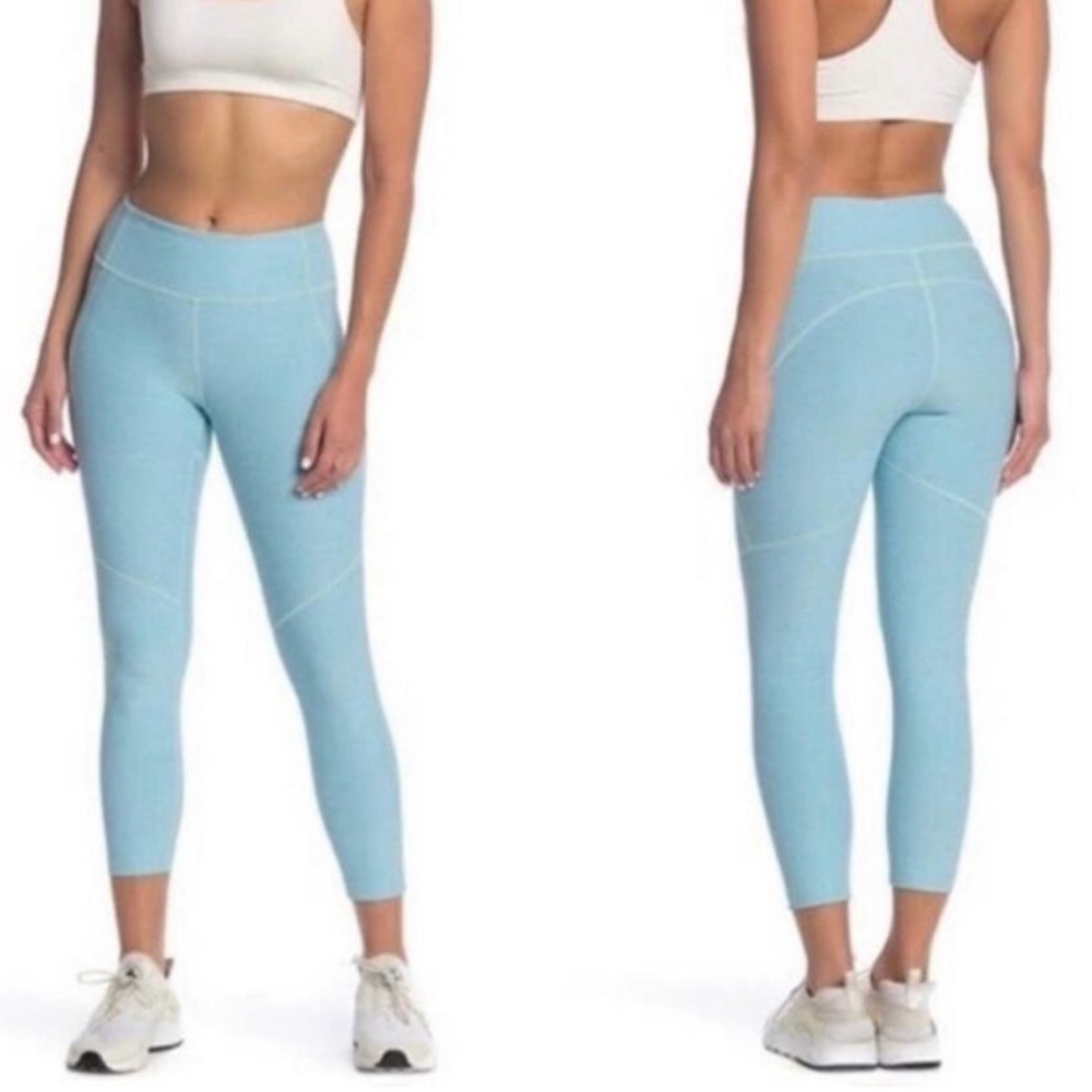 Outdoor Voices Women's Warmup Leggings 7/8 Pool Blue Aqua Stretch Size S - EUC